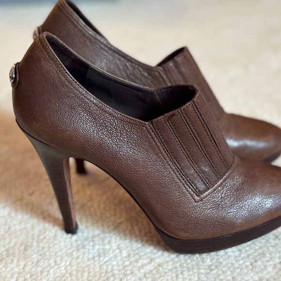 BCBGMaxAzria Brown Booties with Stiletto Design - Picture 3 of 12